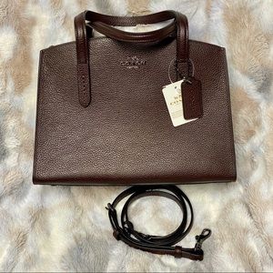 coach charlie carryall 28 oxblood